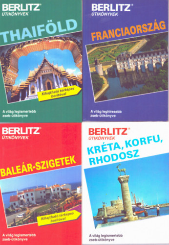 4 db Berlitz tiknyv: Krta, Korfu, Rhodosz, Franciaorszg, Baler-szigetek, Thaifld