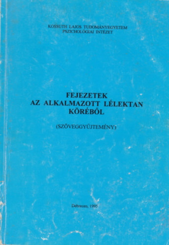 Fejezetek az alkalmazott llektan krbl