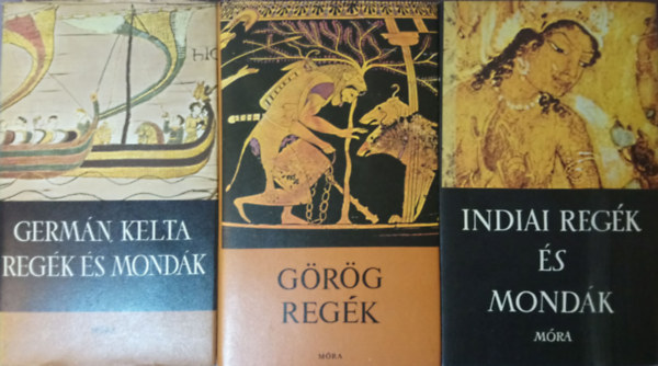 Boronkay Iván ; Baktay Ervin; Trencsényi-Waldapfel Imre; Dömötör Tekla (szerk.) - 4 db könyv: Római regék és mondák, Germán, kelta regék és mondák, Görög regék, Indiai regék és mondák