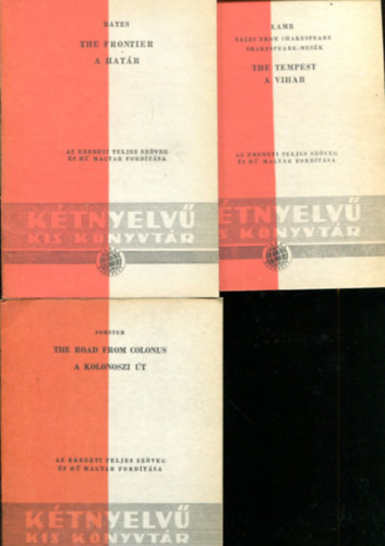 3 db angol-magyar k�tnyelv� kisreg�ny