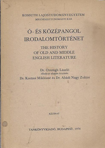 - s kzpangol irodalomtrtnet (angolul is)