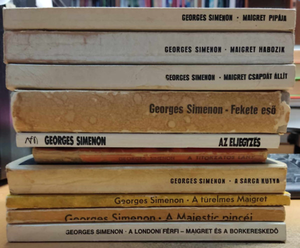 Georges Simenon - 10 db Georges Simenon krimi (cmek a termklapon, sajt fot)