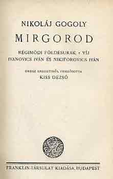 Nikolj Gogoly - Mirgorod