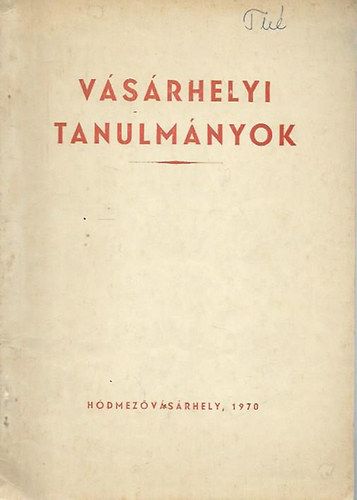 Vsrhelyi tanulmnyok