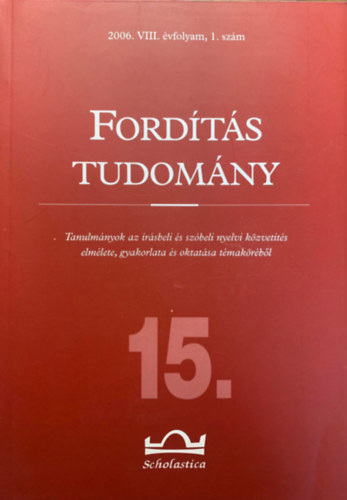 Fordtstudomny 2006. VIII. vfolyam 1. szm