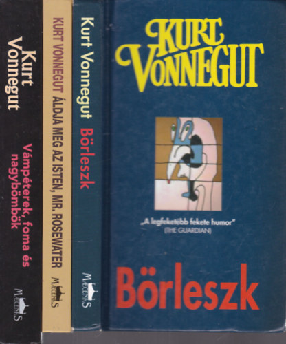 3 db. Vonnegut reg�ny (B�rleszk + �ldja meg az Isten, Mr. Rosewater + V�mp�terek, foma �s nagyb�mb�k)