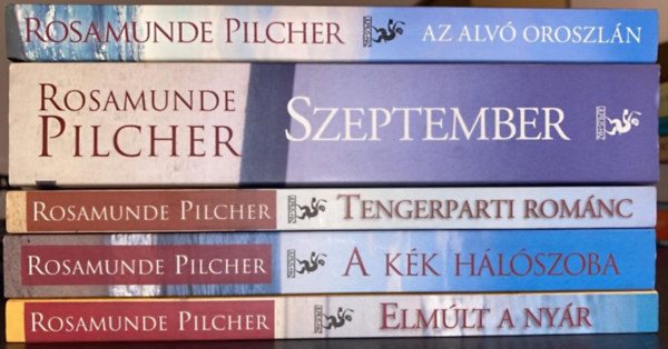 Rosamunde Pilcher - 5 db Rosamunde Pilcher romantikus regény: Az alvó oroszlán + Szeptember + Tengerparti románc + A kék hálószoba + Elmúlt a nyár