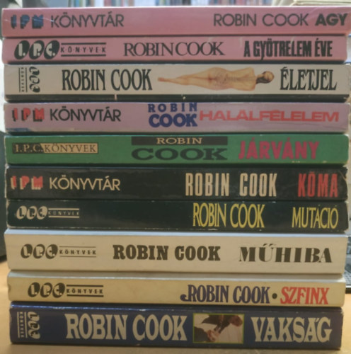 10 db Robin Cook: A gytrelem ve; Agy; letjel; Hallflelem; Jrvny; Kma; Mutci; Mhiba; Szfinx; Vaksg
