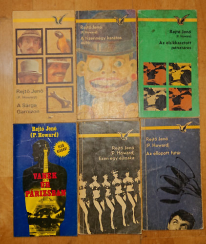 6 reg�ny Rejt� Jen�t�l: A S�rga Garnizon, A tizenn�gy kar�tos aut�, Az elsikkasztott p�nzt�ros, Vanek �r P�rizsban, Ezen egy �jszaka, Az ellopott fut�r