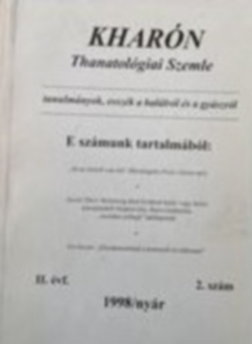 Kharn - Thanatolgiai szemle (II. f. 1998/nyr 2. szm)