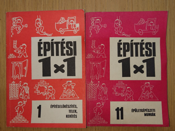 2 kötet az Építéssi 1x1: Építéselőkészítés, telek, kerítés (1.), Épületgépészeti munkák (11.)