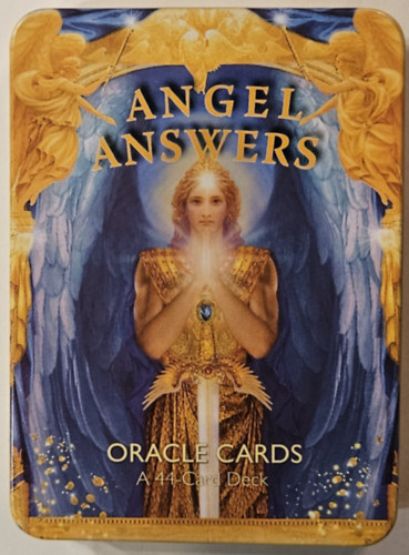 Angel Answers Tarot Oracle Cards Deck with Metal Storage Box - 44 Cards