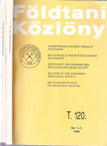 Hmor Gza  (felels szerk.) - Fldtani Kzlny 1990/1-4 (kt ktetben)