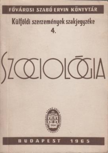 Szociolgia 1958-1964 szerzemnyeibl