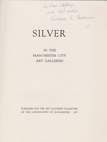 Silver in the Manchester City Art Galleries