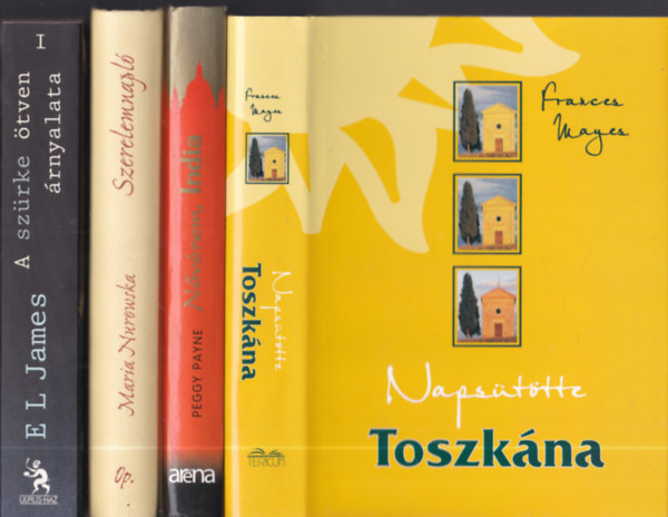 4db. regny: Napsttte Toszkna + Nvrem, India + Szerelemnapl + A szrke tven rnyalata