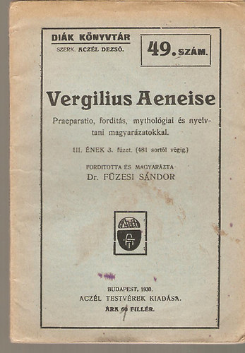 Vergilius Aeneise - Di�k k�nyvt�r 49. sz�m