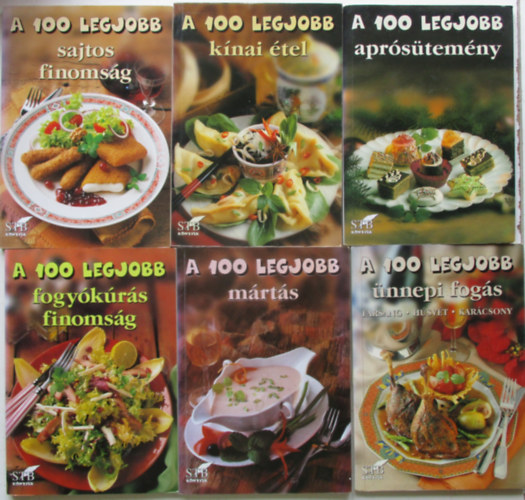 6 db a 100 legobb sorozatból (Mártás, Kínai étel, Aprósütemény, Sajtos finomság, Ünnepi fogás, Fogyókúrás finomság)