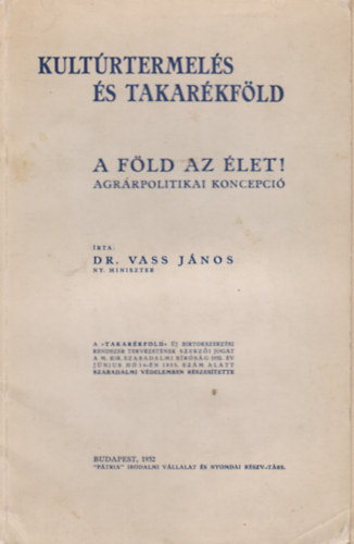 Kult�rtermel�s �s takar�kf�ld-A F�ld az �let