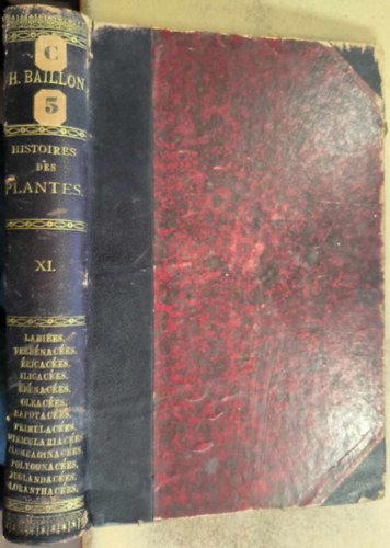Histoire des plantes XI. - Labies, Verbnaces, ricaces, Ilicaces... (francia nyelv nvnyi szakknyv) (1892)