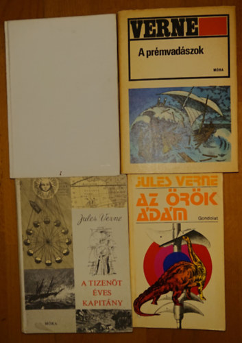 4 klasszikus regny Jules Verne-tl: Cirkuszkocsival a sarkvidken t, A prmvadszok, A tizent ves kapitnyy, Az rk dm