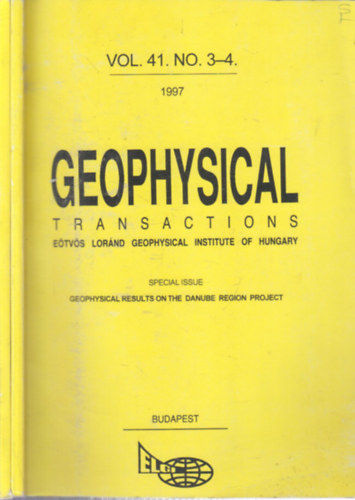 Geophysical Transactions Vol. 41./1-4. (2 ktetben)