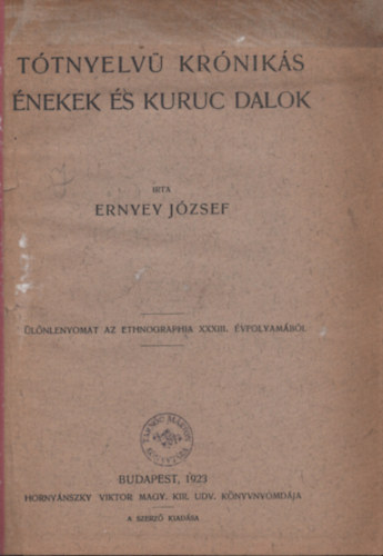 Ttnyelv krniks nekek s kuruc dalok