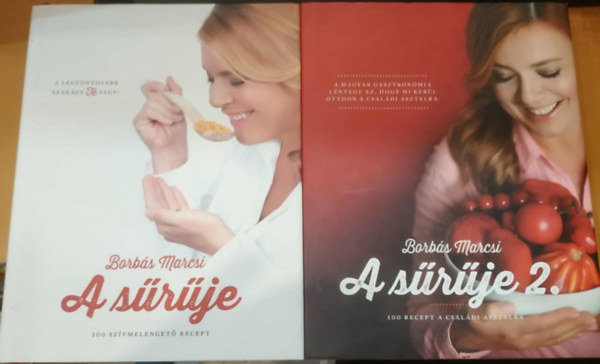 2 db Borbs Marcsi: A srje (100 szvmelenget recept) + A srje 2. (100 recept a csaldi asztalra)