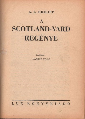 A Scotland-Yard regnye