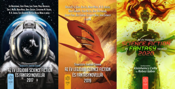 3 db Az �v legjobb science fiction �s fantasynovell�i sorozatb�l: Az �v legjobb science fiction �s fantasynovell�i 2017 + Az �v legjobb science fiction �s fantasynovell�i 2019 + Az �v magyar science fiction �s fantasynovell�i