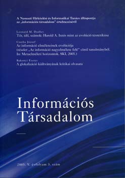 Informcis trsadalom - 2005. V. vfolyam 3. szm