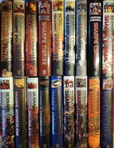 18 Sharpe k�tet(Sz�zada Puszt�t�sa Haragja Tigrise Zs�km�nya Ostroma Kardja Csat�ja Ezrede Waterlooja Menek�l�se Becs�lete Bossz�ja Diadala �rd�ge Ellens�ge Er�dje Trafalgarja)