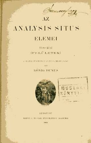 Az analysis situs elemei I. (Fel�letek)
