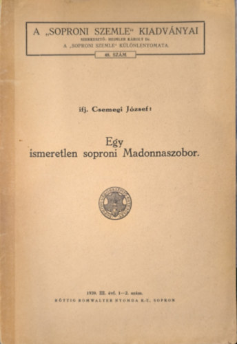 Egy soproni Madonnaszobor