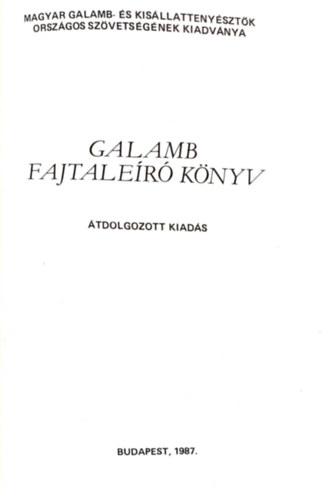 Galamb fajtaler knyv