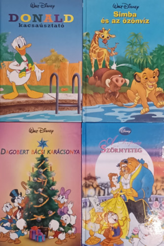 Walt Disney - 4 ktet a Disney knyvklub sorozatbl: Donald kacsasztat + Simba s az znvz + A Szpsg s a Szrnyeteg + Dagobert bcsi karcsonya