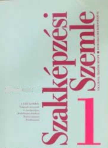 Szakkpzsi szemle XV. vfolyam 1999/1