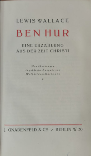 Ben Hur - Eine Erzhlung aus der Zeit Christi