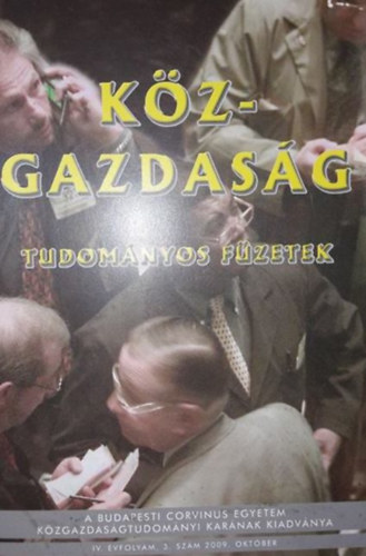 Kzgazdasg - Tudomnyos fzetek IV. vfolyam 3.szm 2009. oktber