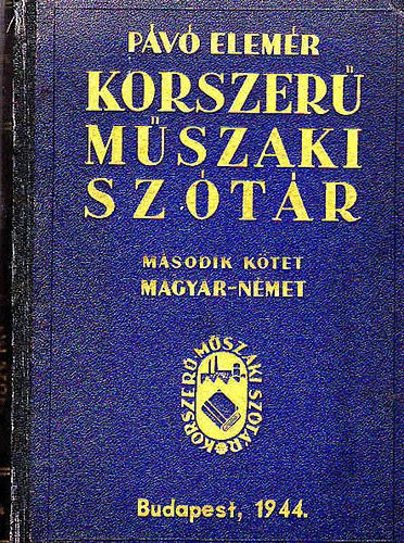 Korszer mszaki sztr I-II. (nmet-magyar, magyar-nmet)