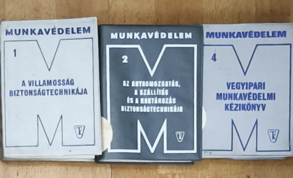 Dr. Felföldi László (szerk.), Kádár Aba Bükkösy István (szerk.) - 3db kötet a Munkavédelem sorozatból - A villamosság biztonságtechnikája, Az anyagmozgatás, a szállítás és a raktározás biztonságtechnikája, Vegyipari munkavédelem kézikönyv