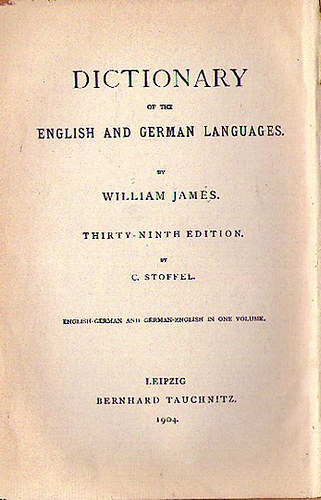 William James - Dictionary of the English and German Languages