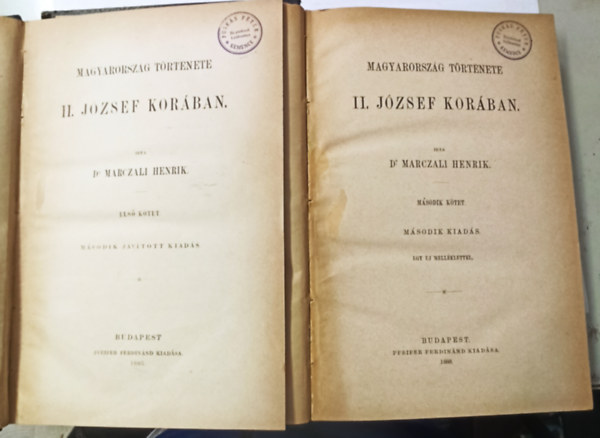 Dr. Marczali Henrik - Magyarorszg trtnete II. Jzsef korban I-II.