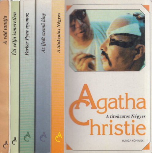 Agatha Christie - 5 db Agatha Christie regny: A titokzatos Ngyes + Az ijedt szem lny + Parker Pyne nyomoz + ti clja ismeretlen + A vd tanja