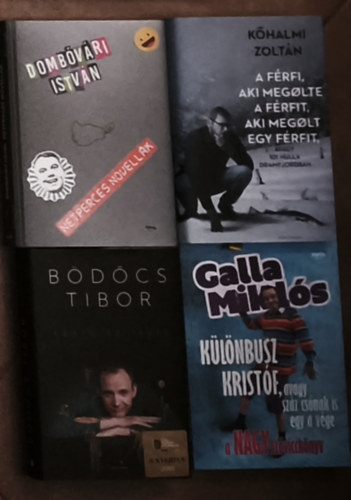 4db knyv magyar humoristktl - Khalmi-A frfi, aki meglte a frfit, aki meglt egy frfit, avagy 101 hulla Dramfjordban, Bdcs-Addig se iszik, Dombvri-Netperces novellk, Galla-Klnbusz Kristf, avagy szz csnak is egy a v