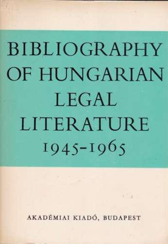 Nagy Lajos - Bibliography of Hungarian Legal Literature