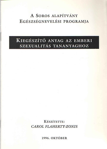 Kieg�sz�t� anyag az emberi szexualit�s tananyaghoz