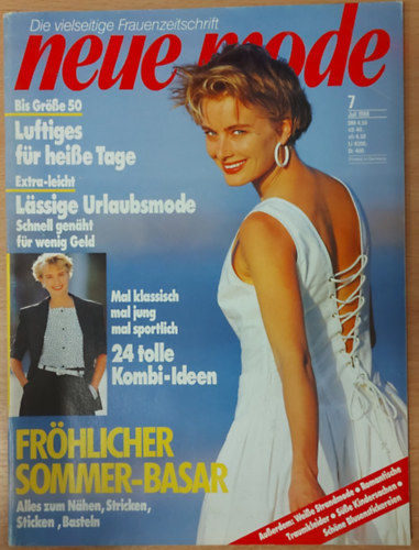 Die vielseitige Frauenzeitschrift - Neue Mode Juli 1988
