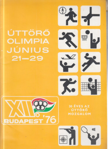 XII. �tt�r� olimpia 1976. Budapest (mapp�ban 12 db. kit�ltetlen oklevelek, k�peslapok, eml�klapok + versenyeredm�nyek)