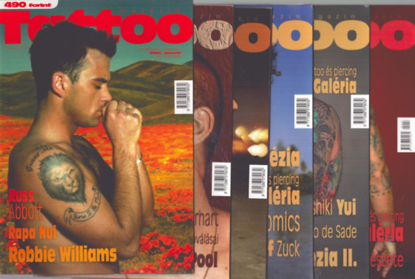 Tatoo Magazin 2005/1., 2., 3., 4., 5., 6., 7. szmok (7 db)